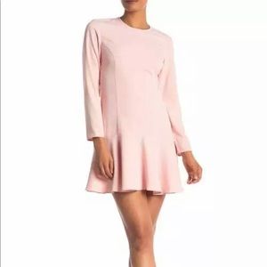 Amanda Uprichard Blush Long Sleeve Dress Large